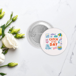 Pin Badges Buttons Summer Quetos Illustration Size 58mm Pin Badges Buttons Summer Quetos Illustration Size 58mm
